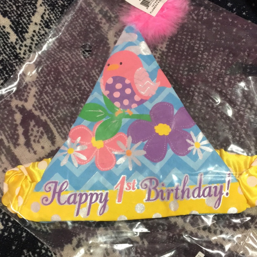 Happy 1st birthday hat